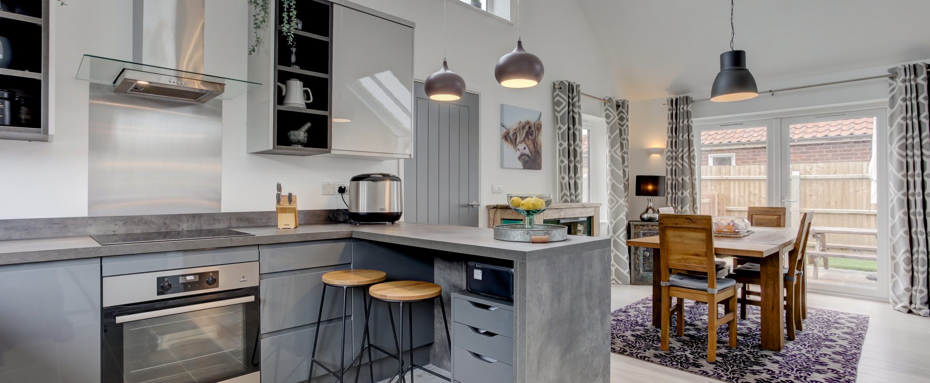 Open plan kitchen build Norfolk